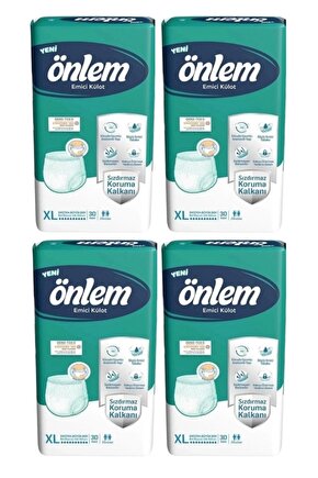 Emici Külot Hasta Bezi Eko Ekstra Büyük Boy XL Beden 30 Lu X 4 Adet