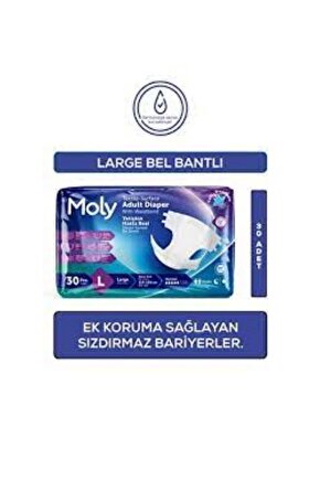 Bel Bantlı Hasta Bezi Large 30lu