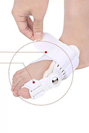 1 Adet Ayak Baş Parmak Kemik Düzeltici Halluks Valgus Ayak Bakımı Bunyon Koruyucu Gece Ateli
