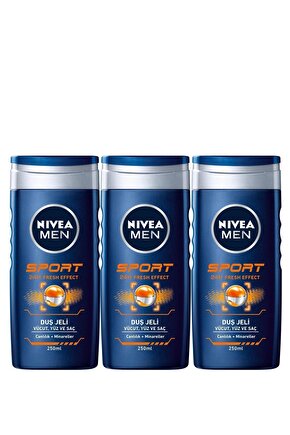 Nıvea Sport Erkek Banyo Ve Duş Jeli 250 ml X3