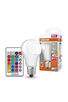 Ledvance  Led Base Rgb Remote Class Uzaktan Kumandalı Led Ampul A60 Dim 9,4W865 E27