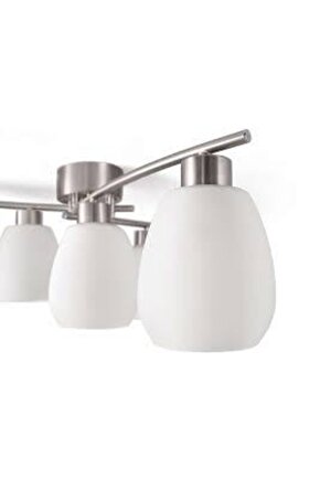 Vase My Living6xe27 Duylu Mat Krom+ Cam Tavan Avizesi