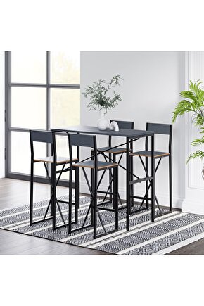 4 Kişilik Gzl Bar Masa Bar Sandalye Yemek Masa Sandalye Takımı