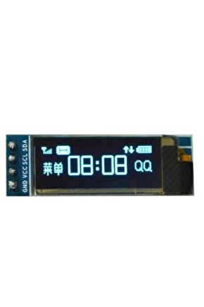 128x32 Oled Lcd Ekran 0.91 Inch Ssd1306 (arduino Uyumlu) - Beyaz