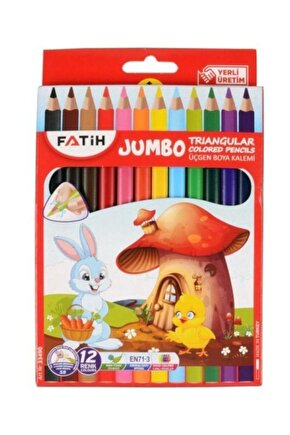 Kuruboya Jumbo 12 Renk Tam Boy Üçgen