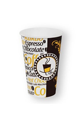 12 Oz Siyah Kapaklı Karton Bardak Latte Kahve Kağıt Bardak 300 ml - 100lü