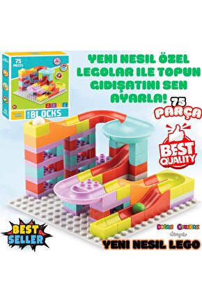 Creative Blok 75 Parça - Slide Blocks 75 Parça - Lego Oyuncakları - Yaratıcı Top Oyunu - Creative Le