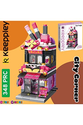 Mikro Blok Makyaj Dükkanı 348 Parça - Lego Setleri - Keeppley Mini Lego - Dükkan Lego - Keeppley Leg