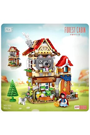 Mikro Blok Kırmızı Başlıklı Kız ve Kurt 704 Parça - Lego Setleri - Loz Mini Lego - Dükkan Lego - Loz