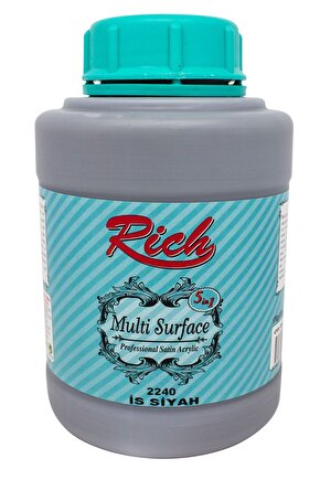 Multi Surface Her Yüzey Için Akrilik Boya 1750 gr. 2240 Is Siyah
