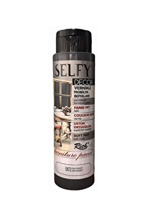 Selfy Decor Vernikli Boya 500 cc 5872 Antrasit
