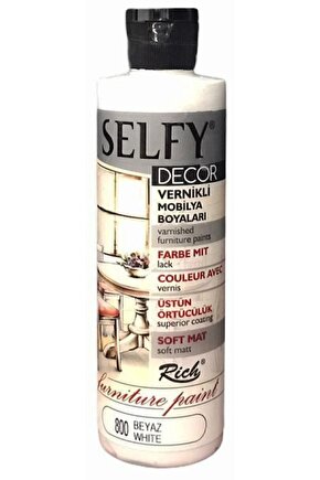 Selfy Decor Vernikli Mobilya Boyası 240 Cc Beyaz 800