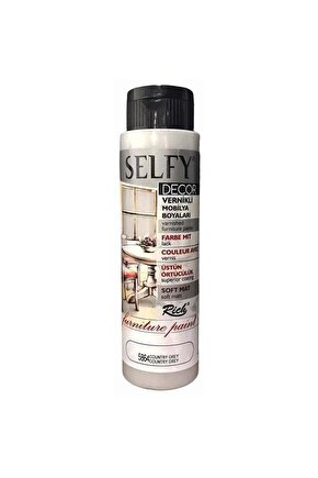Selfy Decor Vernikli Mobilya Boyası 500 Cc Country Grey