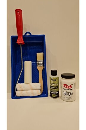 Multi Decor Chalked Dolap Boyama Seti 250 Cc Beyaz + ( 120 Cc Y.mat Vernik )