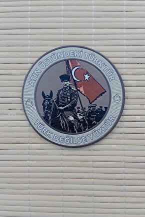 Atin Ustundeki Turktur Turk Degilse Yuktur 3D Termoplastik Silikon Kabartma Arma