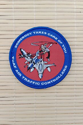 Somebody Takes Care Of You Tuaf Air Traffic Controllers Yazili Nakis islemeli Arma Pec Patch