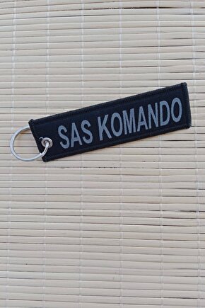sas komando yazili nakis islemeli bez anahtarlik
