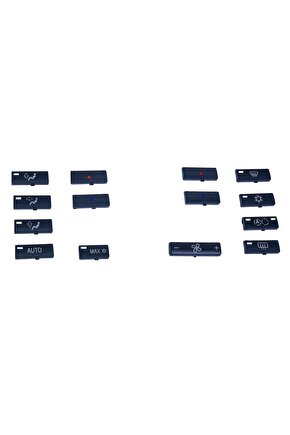 BMW 5 Serisi E39 için Klima Panel Düğmeleri 14 Parçalı Set