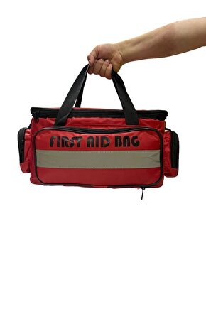 Ilk Yardım Acil Müdahale Çantası Ambulans Att Travma Asm Omuz Çantası Kırmızı Renk