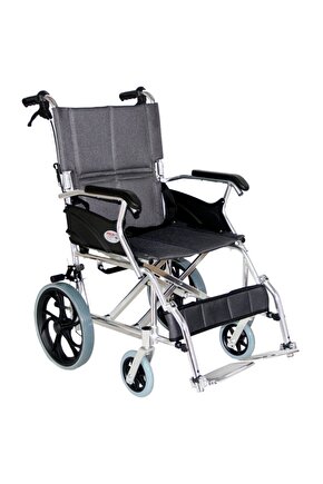 P805 Katlanabilir Refakatçi Tekerlekli Sandalye + Ücretsiz Kargo + Ağrı Bandı