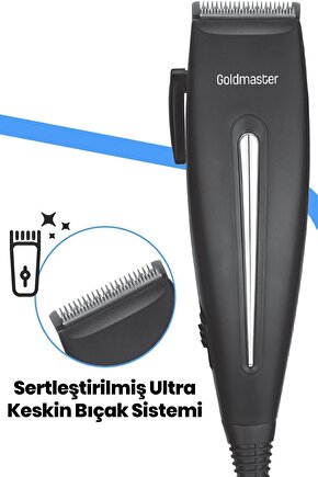 Safari Kablolu Ac Güçlü Motor Ayarlanabilir Sessiz Saç Sakal Kesme Makinesi