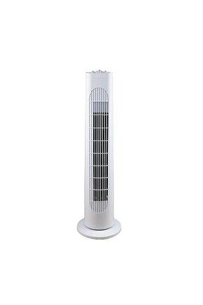 Kule Tipi Zaman Ayarlı Beyaz Vantilatör 76cm