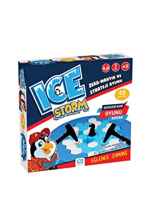 Ice Storm 3+ Yaş Çocuklar için 45 Parçalı Eğlenceli İki Oyunculu Zeka-Mantık-Strateji Oyunu