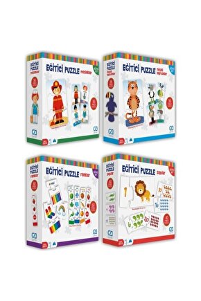 Süper 4lü Eğitici Puzzle Seti