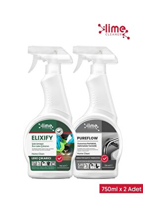 Elixify Ultra Güçlü Sıvı Leke Çıkarıcı & PureFlow Banyo Armatür Temizleyici 2li Paket Avantajlı Fiy