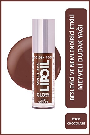 Sweet Kiss Rosehip, Murumuru ve Jojoba Yağı İçeren Meyveli Dudak Parlatıcı Yağ- No: 06