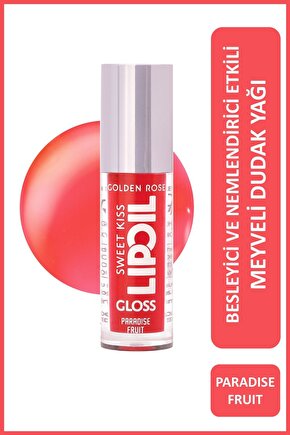Sweet Kiss Rosehip, Murumuru ve Jojoba Yağı İçeren Meyveli Dudak Parlatıcı Yağ- No: 04