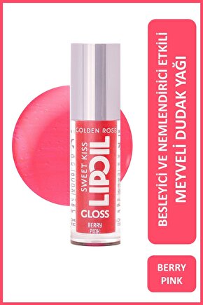 Sweet Kiss Rosehip, Murumuru ve Jojoba Yağı İçeren Meyveli Dudak Parlatıcı Yağ- No: 03