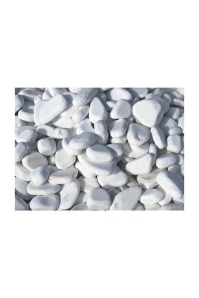 Tamburlu Beyaz Dolomit Doğal Dekoratif Taş 4-6 Cm 5 Kg