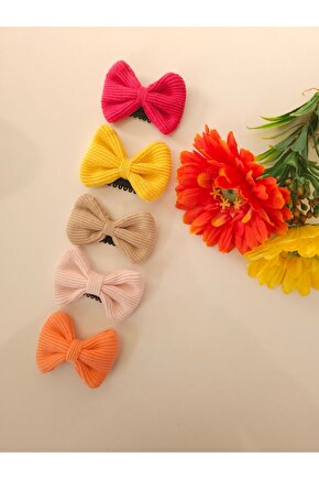 5 Adet Kız Bebek Saçlı & Saçsız Toka Kız Bebek Tokası