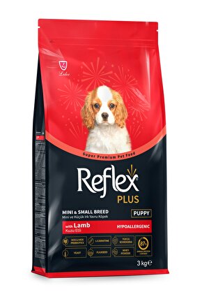 Plus Kuzu Etli Mini ve Küçük Irk Yavru Köpek Maması 3 Kg