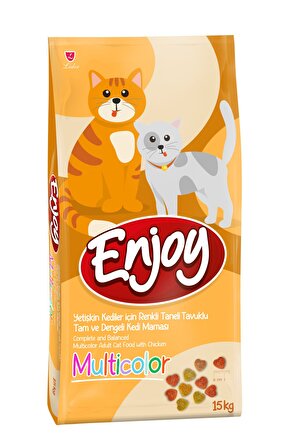 Tavuklu Yetişkin Çok Renkli Kedi Maması 15 Kg
