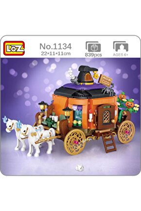 Mikro Blok Balkabağı Arabası 839 Parça - Lego Setleri - Loz Mini Lego - Araba Lego - Loz Lego - Mikr