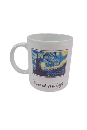 Vincent Van Gogh Yildizli Gece Resimli Ozel Tasarim Kupa Bardak