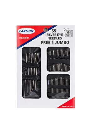 El Iğnesi 55 Adet Jumbo Dikiş Iğnesi 7 Farklı Boyut