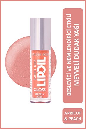 Sweet Kiss Rosehip, Murumuru ve Jojoba Yağı İçeren Meyveli Dudak Parlatıcı Yağ- No: 02