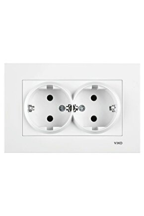 Viko Karre Ikili Topraklı Priz Beyaz 90967056