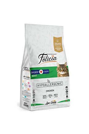 12 Kg Tavuklu Az Tahıllı Yetişkin Kedi Maması Hypoallergenic Kedi Maması