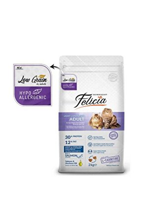 2 Kg Somonlu Az Tahıllı Kısırlaştırılmış Kedi Maması Hypoallergenic Kedi Maması
