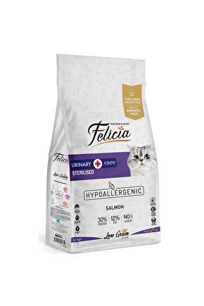 12 Kg Somonlu Az Tahıllı Kısırlaştırılmış Kedi Maması Hypoallergenic Kedi Maması