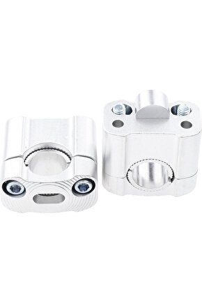430 2 Parça Motosiklet Gidon Yükselticil 22 Mm. 28 Mm Nikel Takım