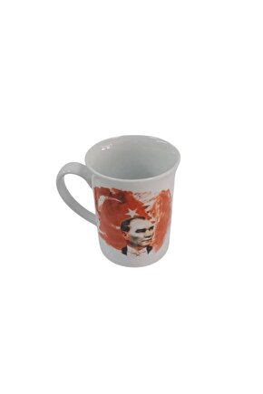 Ataturk Resimli Ayyildiz Logolu Ozel Tasarim Seramik Kupa Bardak