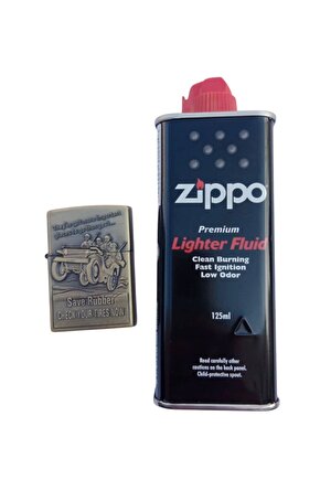 save rubber yazili kabartmali premium zippo Cakmak