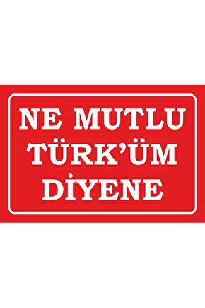 ne mutlu türküm diyene mustafa kemal atatürk duvar yazıları retro ahşap poster tablo