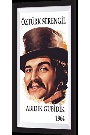 Öztürk Serengil Abidik Gubidik Yeşilçam Çerçeve Görünümlü Retro Ahşap Poster