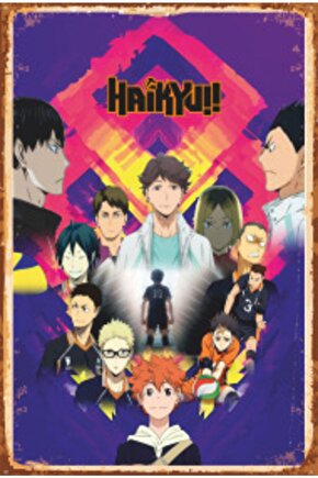 Haikyu Anime Retro Ahşap Poster 733